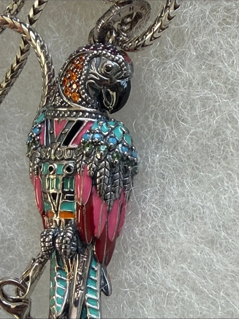 Thomas Sabo Colorful Parrot Pendant Necklace - Multicolor